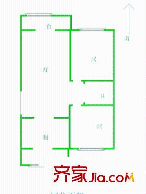鳳園里戶型圖戶型圖 2室1廳1衛(wèi)1廚