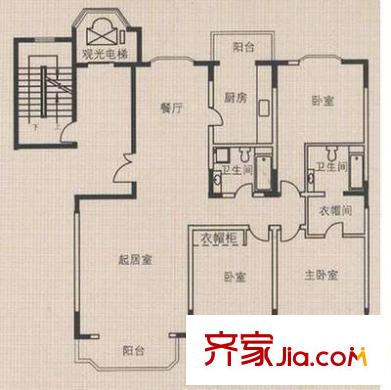 星瀾園戶型圖戶型圖 3室2廳2衛(wèi)1廚
