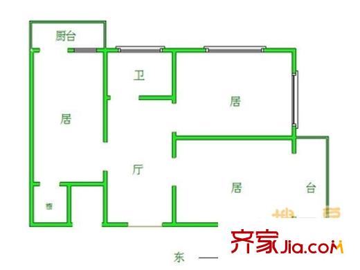 園蔭里戶(hù)型圖戶(hù)型圖 3室1廳1衛(wèi)1廚