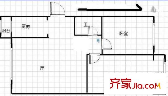 貽成東園戶型圖戶型圖 2室2廳1衛(wèi)1廚