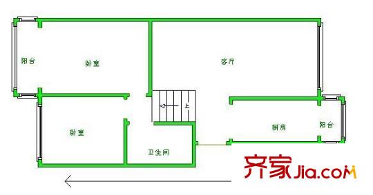 貽成東園戶型圖戶型圖 2室2廳1衛(wèi)1廚