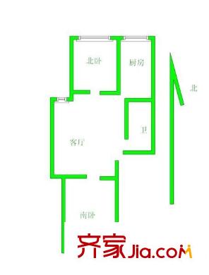 銀行樓 2室 戶(hù)型圖