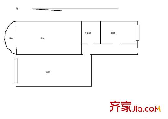 金泉里戶型圖戶型圖 2室1廳1衛(wèi)1廚