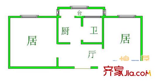 佳榮里戶型圖戶型圖 2室1廳1衛(wèi)1廚