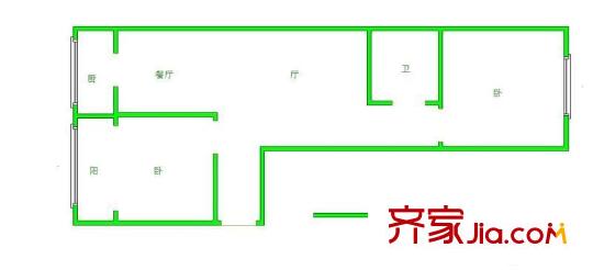 佳榮里 2室 戶型圖