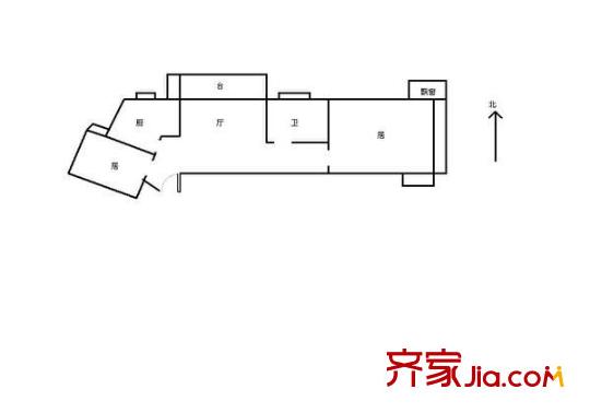 新都大廈戶型圖 戶型圖 2室1廳1衛(wèi)1廚