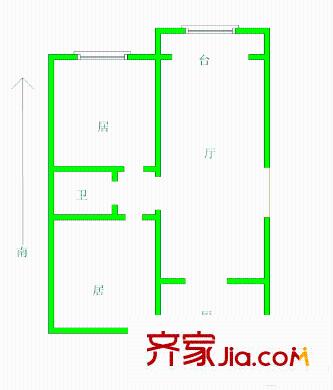 新都大廈戶型圖戶型圖 2室1廳1衛(wèi)1廚