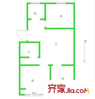 新都大廈戶型圖戶型圖 3室1廳1衛(wèi)1廚