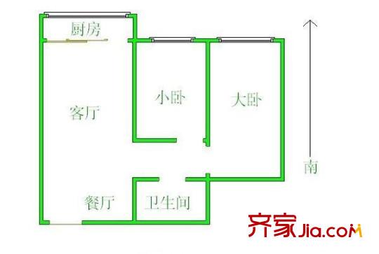 金環(huán)里戶型圖戶型圖 2室1廳1衛(wèi)1廚