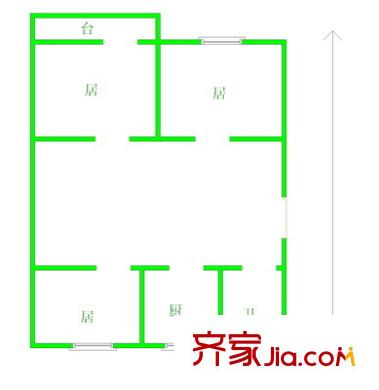 向榮里戶型圖 戶型圖 3室1廳1衛(wèi)1廚