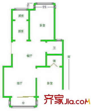 金環(huán)里戶型圖戶型圖 2室1廳1衛(wèi)1廚