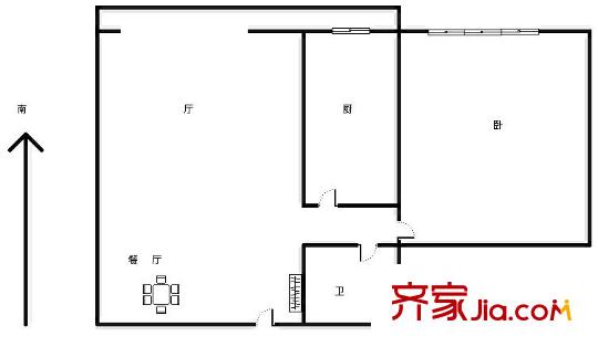 惠森花園戶型圖戶型圖 1室2廳1衛(wèi)1廚