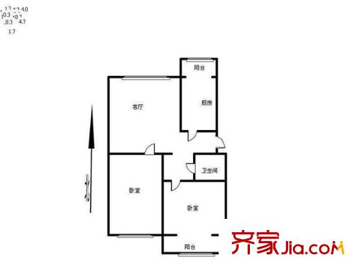 惠森花園戶型圖戶型圖 2室1廳1衛(wèi)1廚