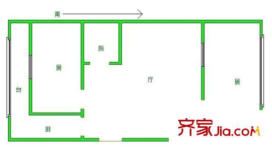 建新東里 2室 戶型圖