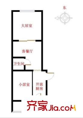 建新東里 2室 戶型圖