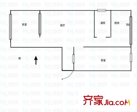 佳寧里 2室 戶型圖