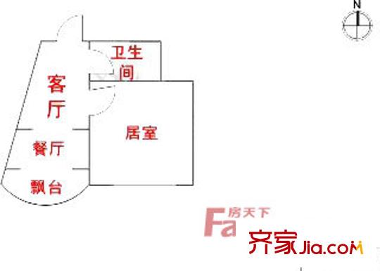 學(xué)湖里戶型圖戶型圖 1室1廳1衛(wèi)1廚