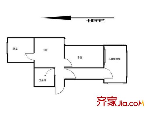 瑩華里戶型圖戶型圖 2室1廳1衛(wèi)1廚