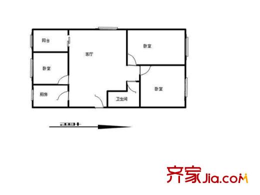 安華里戶型圖戶型圖 3室1廳1衛(wèi)1廚