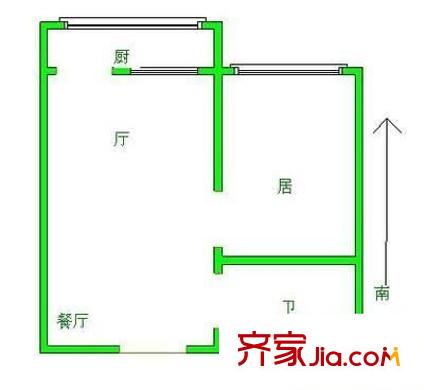 隆鵬公寓戶型圖戶型圖 1室1廳1衛(wèi)1廚