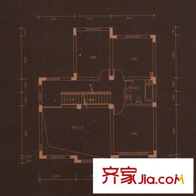 檀府戶型圖H1戶型二層 3室1衛(wèi)