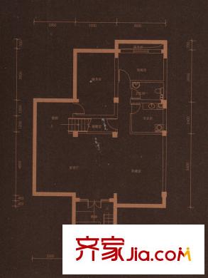 檀府戶型圖H2戶型地下層 3室1廳1衛(wèi)