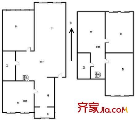 隆鵬公寓戶型圖戶型圖 4室2廳2衛(wèi)1廚