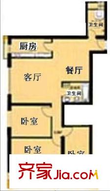 天達(dá)里戶型圖戶型圖 3室2廳2衛(wèi)1廚