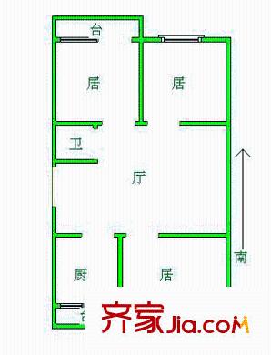 天達(dá)里戶型圖戶型圖 3室1廳1衛(wèi)1廚