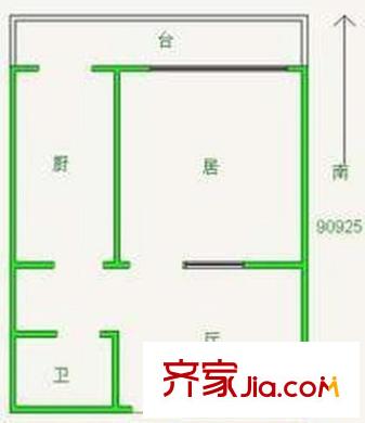 天達里戶型圖 戶型圖 1室1廳1衛(wèi)1廚