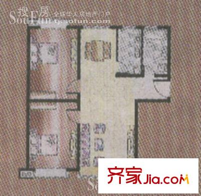 麥迪遜廣場戶型圖戶型圖 2室2廳1衛(wèi)1廚