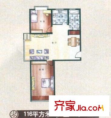 麥迪遜廣場戶型圖戶型圖 2室2廳1衛(wèi)1廚