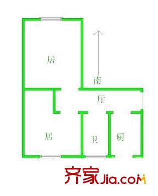 淦江東里戶型圖戶型圖 2室1廳1衛(wèi)1廚