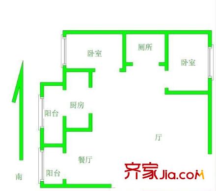芳園里?塘沽區(qū)戶(hù)型圖 戶(hù)型圖 2室2廳1衛(wèi)1廚