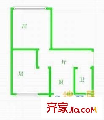 觀景里戶型圖戶型圖 2室1廳1衛(wèi)1廚