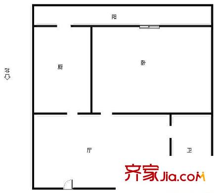 華陽里戶型圖戶型圖 1室1廳1衛(wèi)1廚