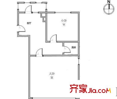 鶴園北里戶型圖戶型圖 2室1廳1衛(wèi)1廚