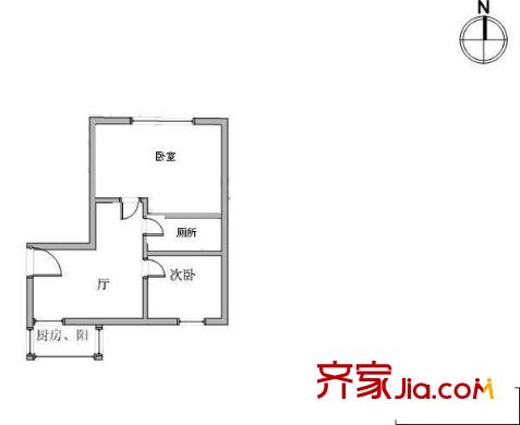 鶴園北里戶型圖戶型圖 2室1廳1衛(wèi)1廚