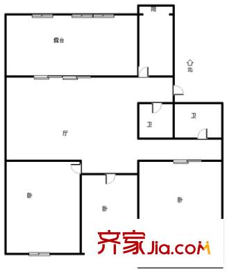 寶瀾園 3室 戶型圖