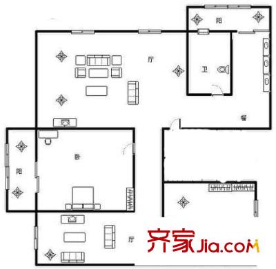 植園里戶型圖戶型圖 2室2廳1衛(wèi)1廚