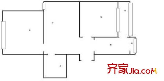 西青道樓戶型圖戶型圖 2室1廳1衛(wèi)1廚