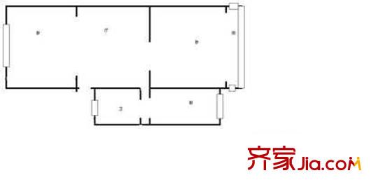 西青道樓戶型圖戶型圖 2室1廳1衛(wèi)1廚