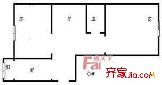 連榮里戶型圖戶型圖 2室1廳1衛(wèi)1廚