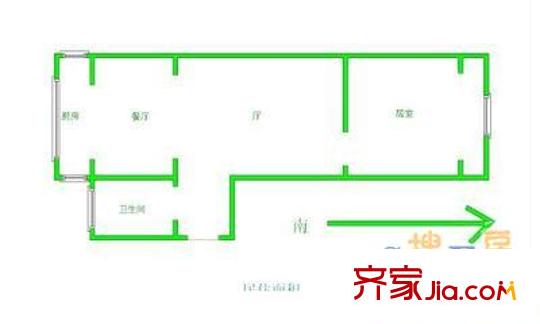 佳園新里戶型圖戶型圖 1室1廳1衛(wèi)1廚
