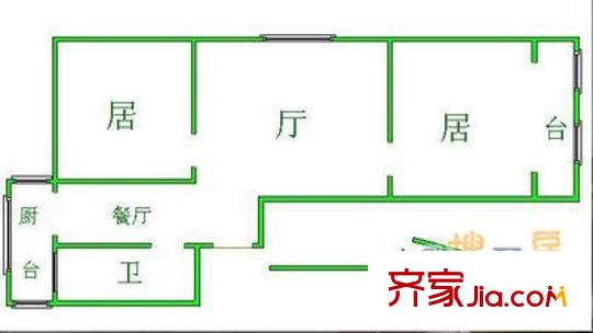 佳園新里戶型圖戶型圖 2室1廳1衛(wèi)1廚