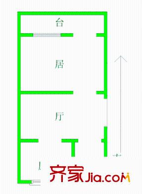 津沽名園戶型圖戶型圖 1室1廳1衛(wèi)1廚