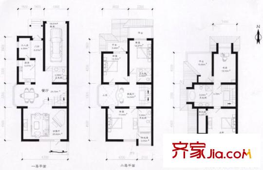 國際花園 3室 戶型圖