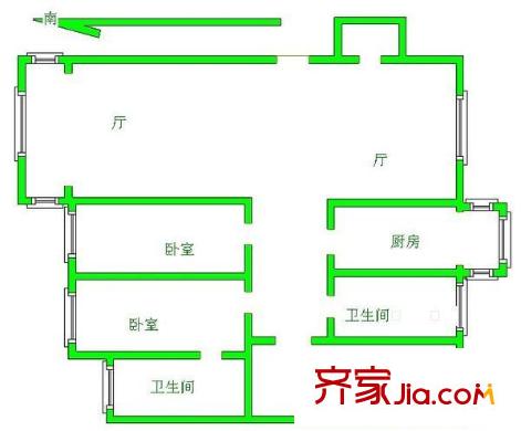 貽成園戶型圖戶型圖 3室2廳2衛(wèi)1廚