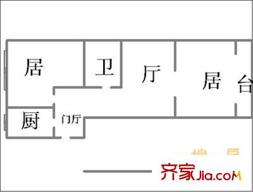 國強里戶型圖戶型圖 2室1廳1衛(wèi)1廚