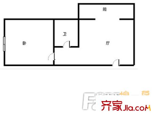 國強里戶型圖戶型圖 1室1廳1衛(wèi)1廚